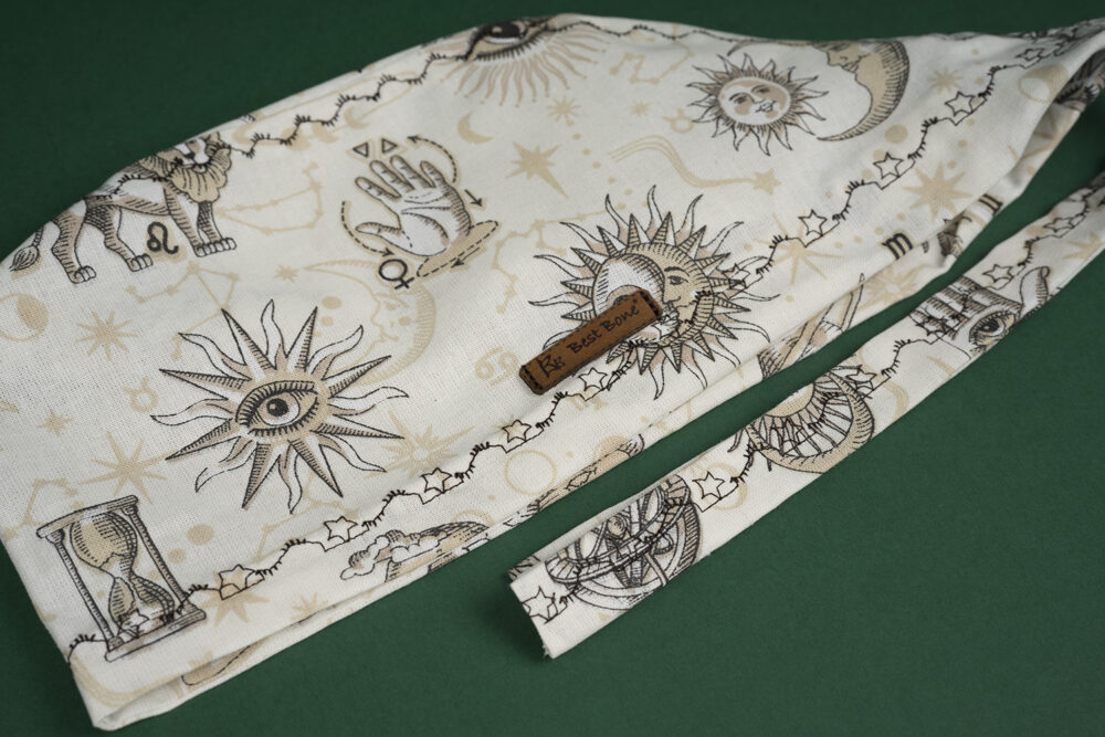 Krem Astroloji Desenli Cerrahi Bone - Görsel 2