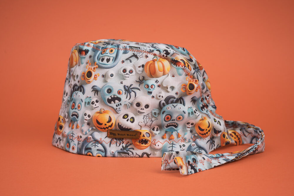 Halloween Desenli Cerrahi Bone