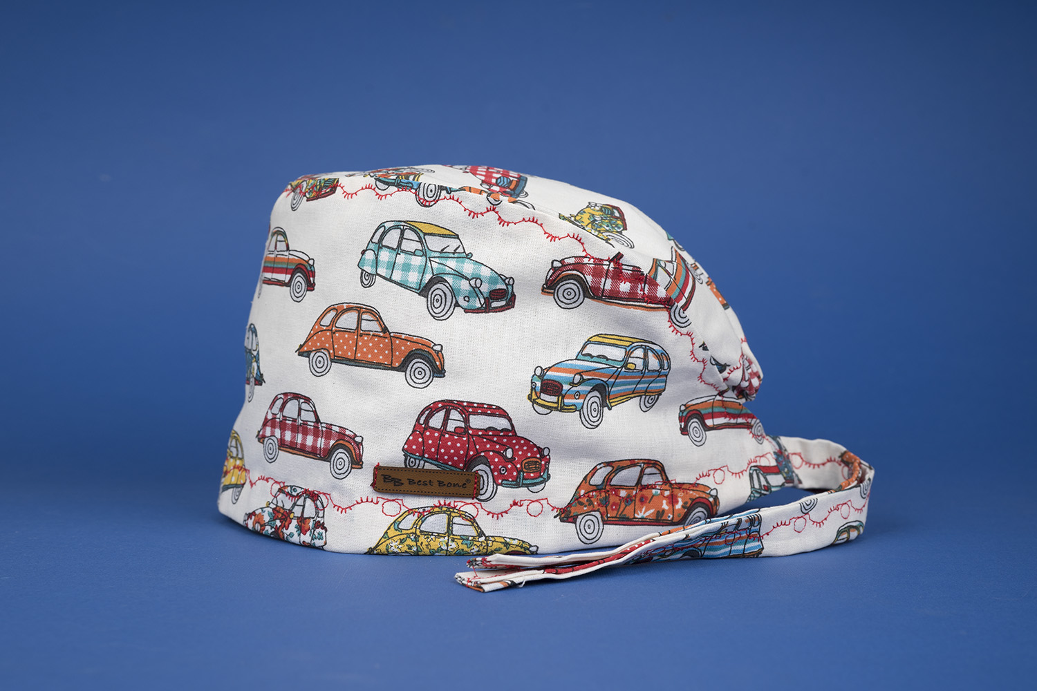 Vintage Arabalar Desenli Cerrahi Bone